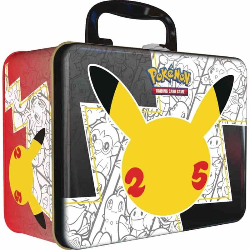 Pokmon TCG: 25th Anniversary Celebrations Collectors Chest  Promo Cards & Booster Packs in Tin Lunch Box