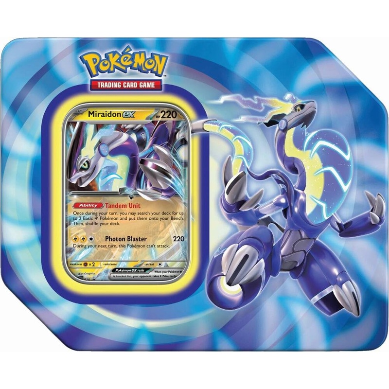 Pokmon TCG Paldea Legends Tin  Miraidon ex Promo + Booster Packs