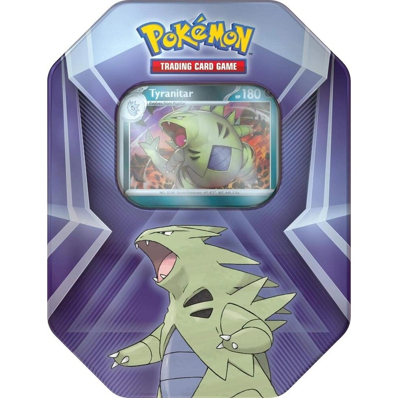 Pokmon TCG Triple Whammy Tin  Tyranitar Promo + Booster Packs