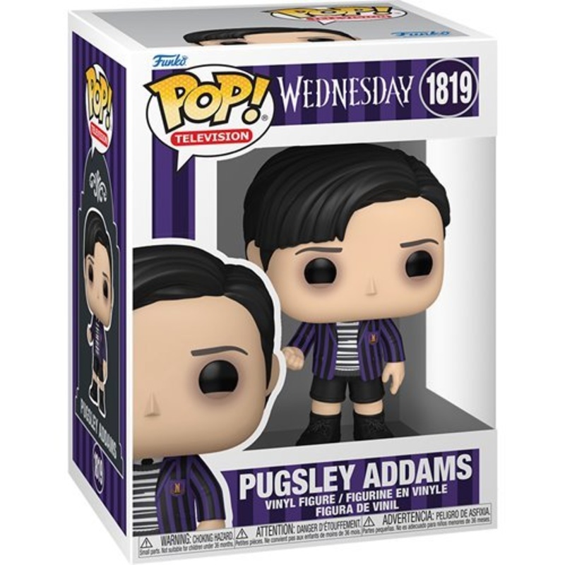 Pugsley Addams #1819 Funko Pop! Television Wednesday Season 2 - Approx. 4" Collectible Vinyl Figure Bundled with Display Box Protector Case - Estimated Arrival: Aug. 2025 (PRE-SALE)