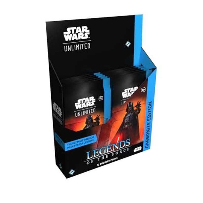 Star Wars: Unlimited TCG Legends of The Force Carbonite Edition Booster Display - 12 Premium Booster Packs with Exclusive Variants, Ages 12+, 2+ Players, 20 Min Playtime, Made by Fantasy Flight Games