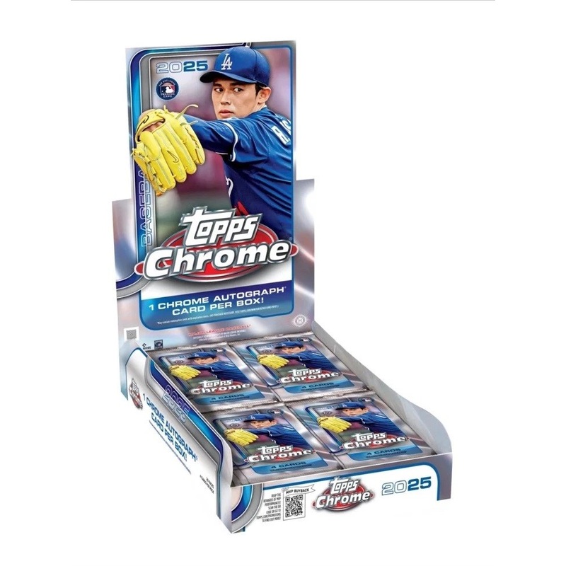 Topps Chrome MBL Baseball 2025 Hobby Box - Sports Cards