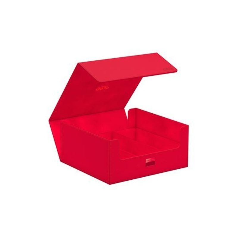Ultimate Guard Treasurehive 90+ Card Storage Case  Red | Trading Card Deck Storage