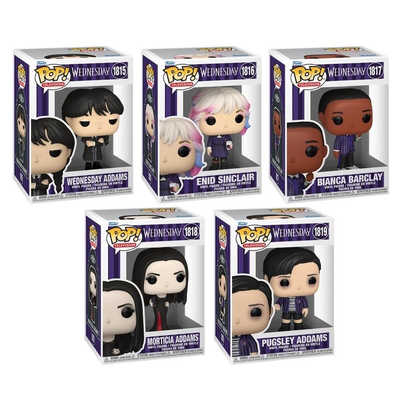 Wednesday Season 2 Funko Pop! Television - Set of 5 (Wednesday Addams #1815, Enid Sinclair #1816, Bianca Barclay #1817, Morticia Addams #1818, and Pugsley Addams #1819) Collectible Vinyl Figures - Estimated Arrival: Aug. 2025 (PRE-SALE)
