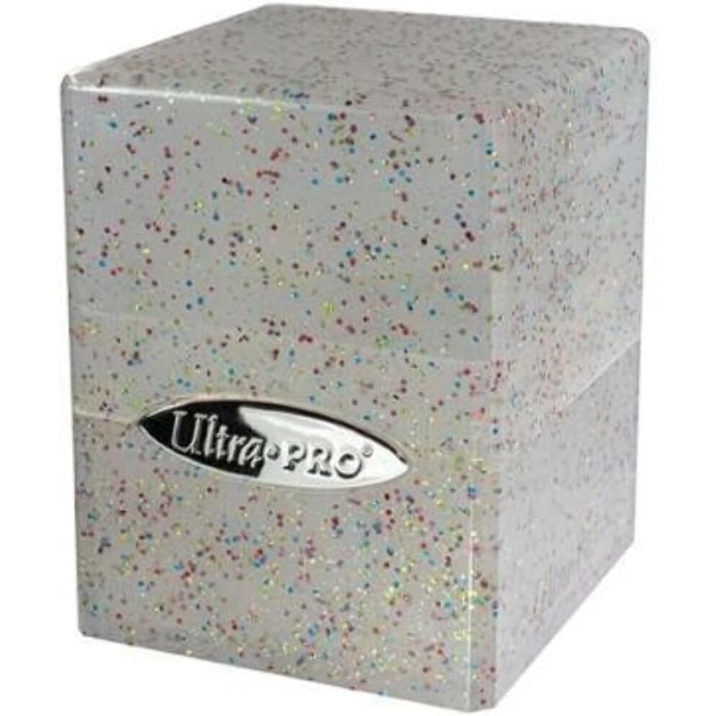 Satin Cube Glitter Clear