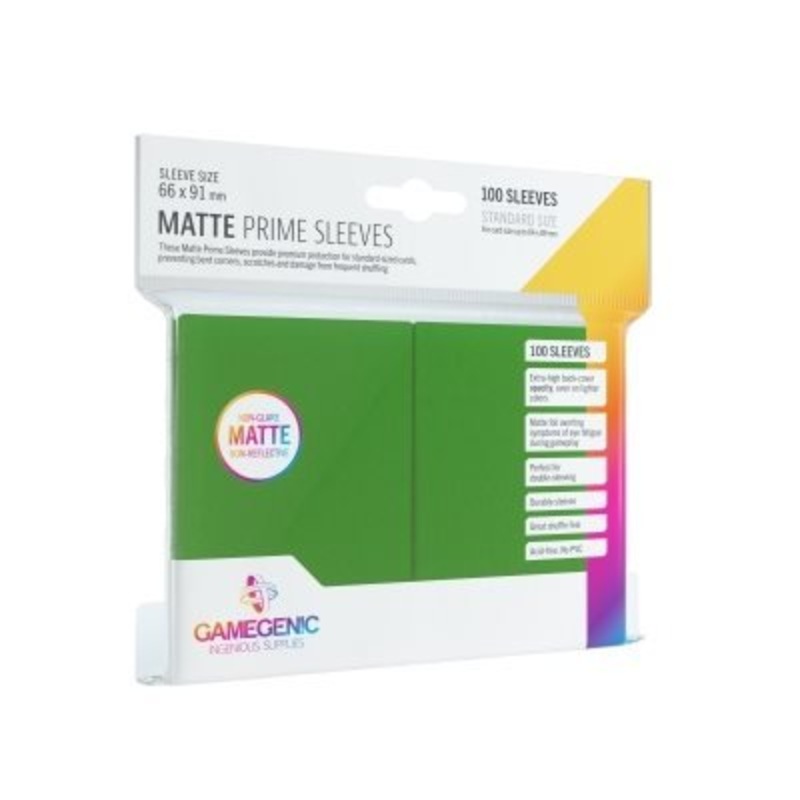 Gamegenic Matte Prime Sleeves 100-Ct Green