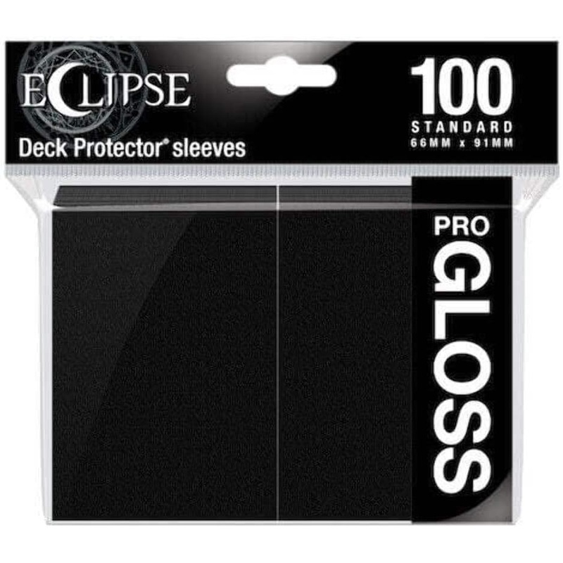 Ultra PRO Eclipse Gloss Standard Deck Protector Sleeves  Jet Black (100 Count)