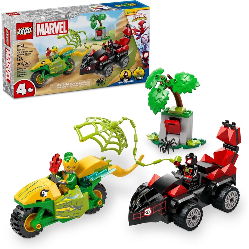 Spin and Electro Dinosaur Vehicle Chase