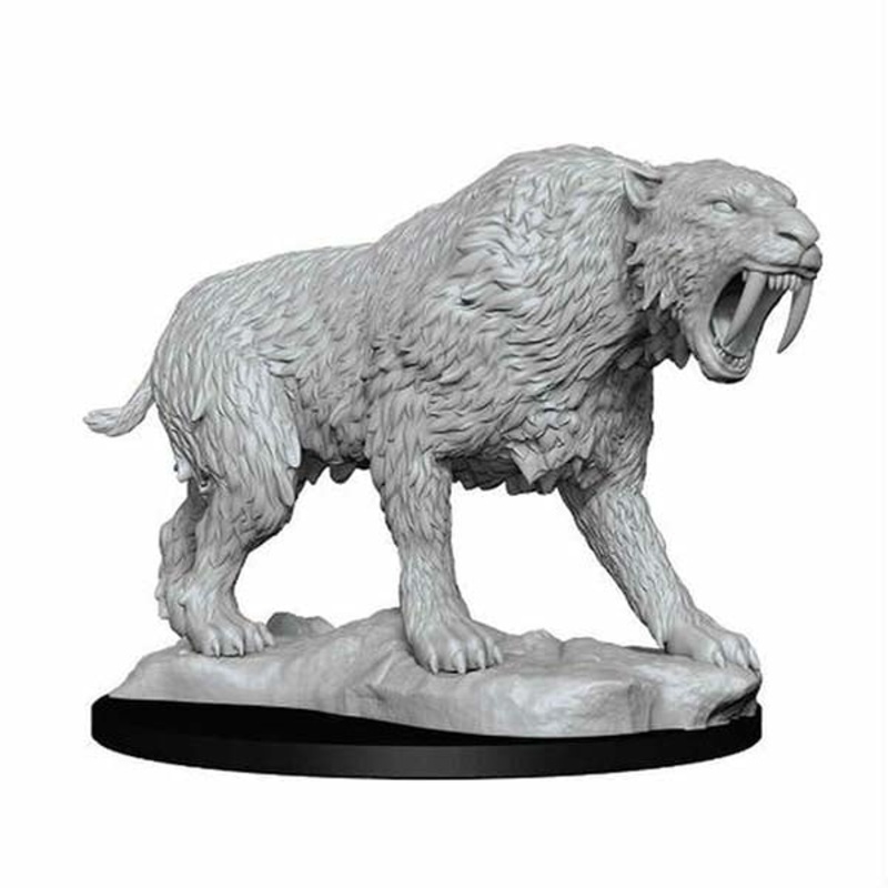 Deep Cuts Unpainted Miniatures Wave 14 Saber-Toothed Tiger