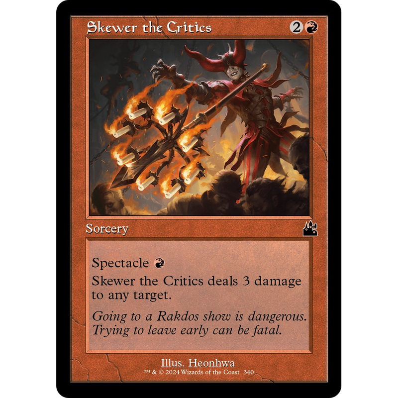 Skewer the Critics (RVR-340) - Ravnica Remastered Foil