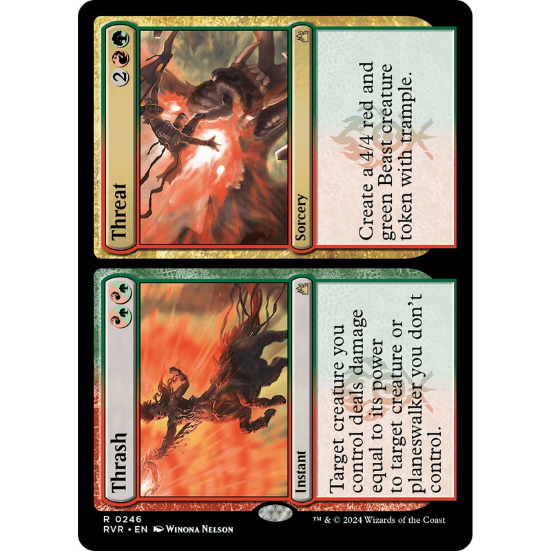 Thrash // Threat (RVR-246) - Ravnica Remastered Foil