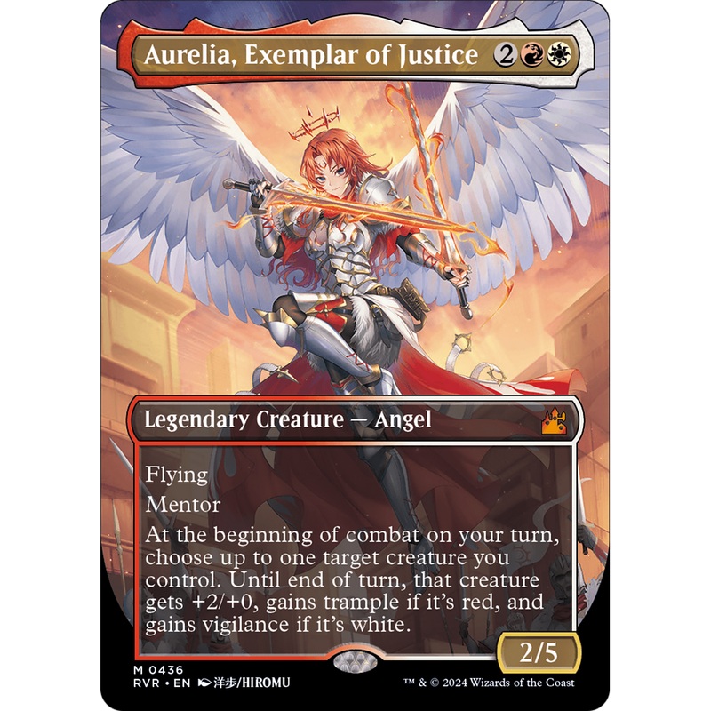 Aurelia, Exemplar of Justice (RVR-436) - Ravnica Remastered (Borderless)