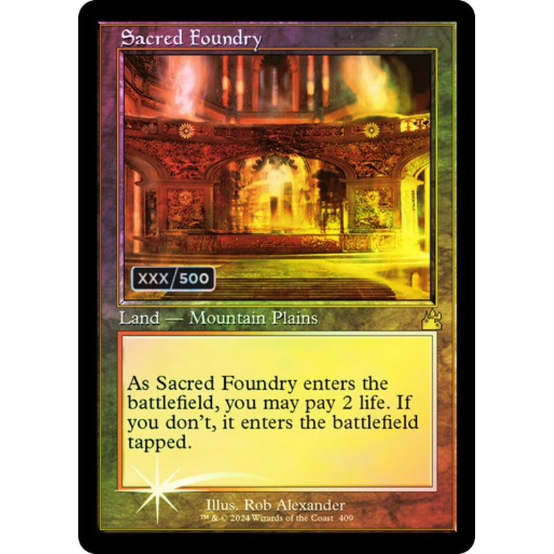 Sacred Foundry (RVR-409Z) - Ravnica Remastered Foil