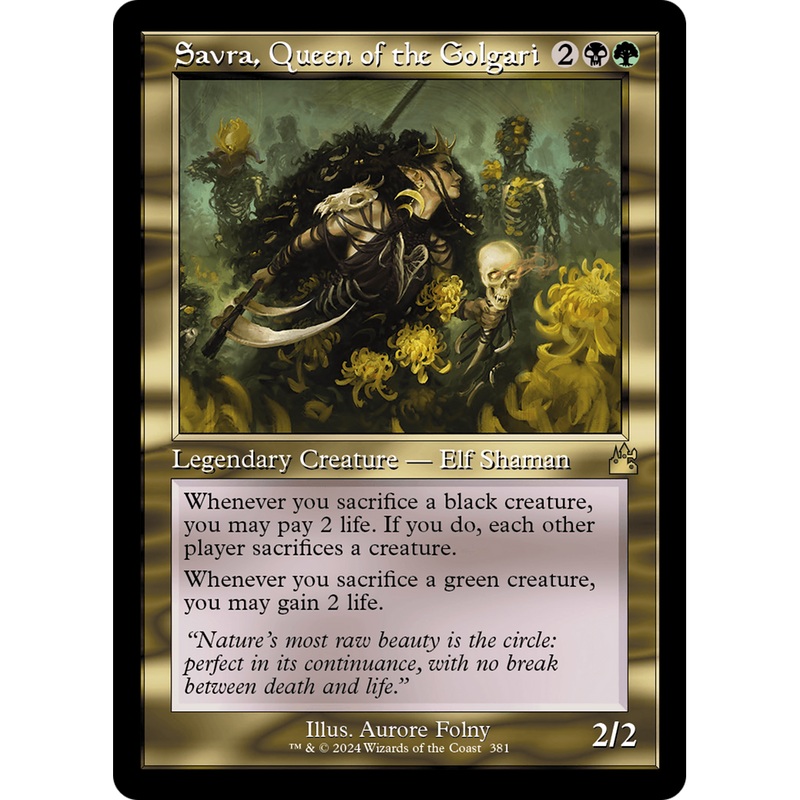 Savra, Queen of the Golgari (RVR-381) - Ravnica Remastered Foil