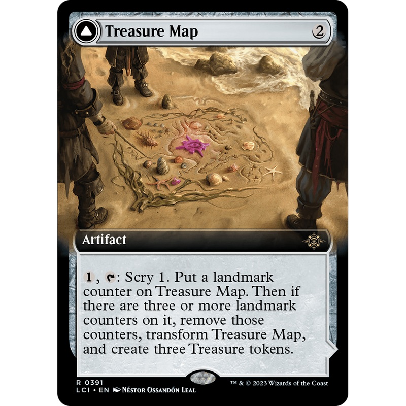 Treasure Map // Treasure Cove (LCI-391) - The Lost Caverns of Ixalan: (Extended Art)