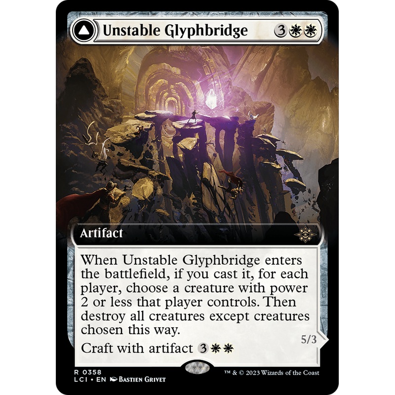 Unstable Glyphbridge // Sandswirl Wanderglyph (LCI-358) - The Lost Caverns of Ixalan: (Extended Art) Foil