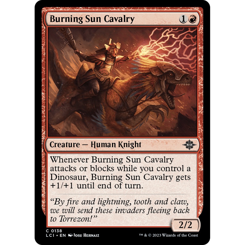 Burning Sun Cavalry (LCI-138) - The Lost Caverns of Ixalan Foil