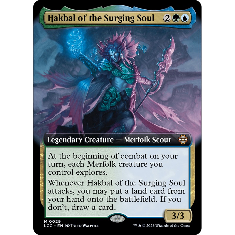 Hakbal of the Surging Soul (LCC-029) - The Lost Caverns of Ixalan Commander: (Extended Art)