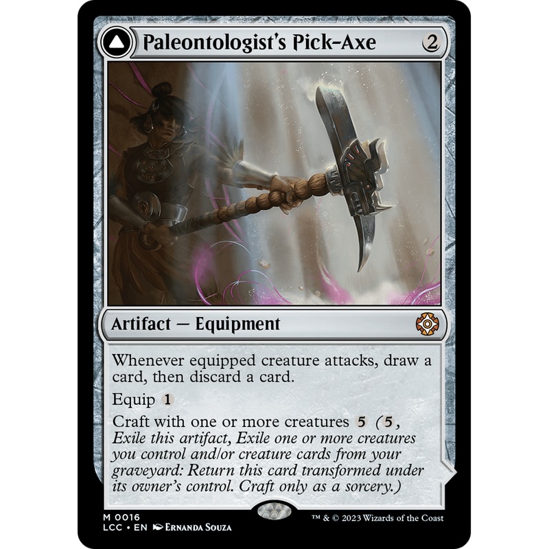 Paleontologist's Pick-Axe // Dinosaur Headdress (LCC-016) - The Lost Caverns of Ixalan Commander