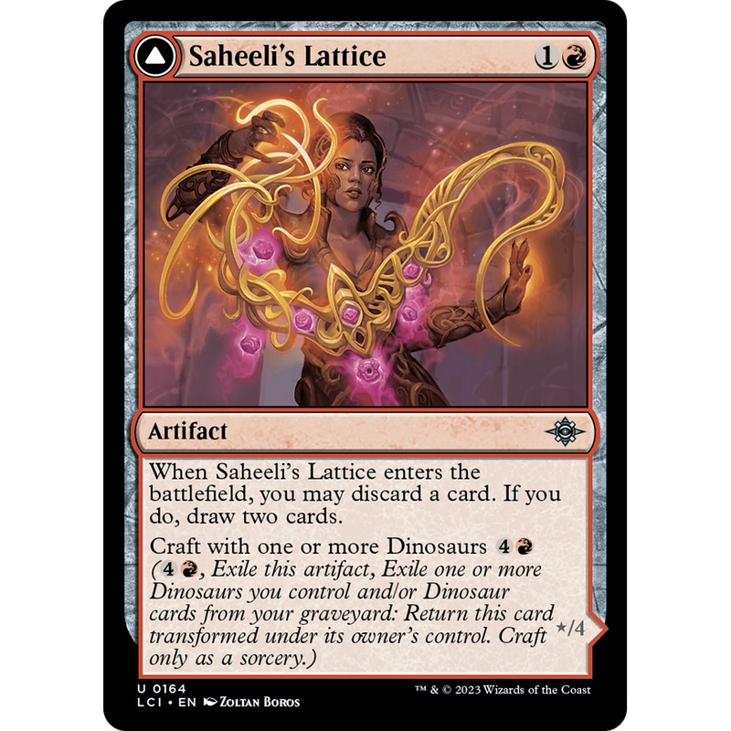Saheeli's Lattice // Mastercraft Raptor (LCI-164) - The Lost Caverns of Ixalan Foil
