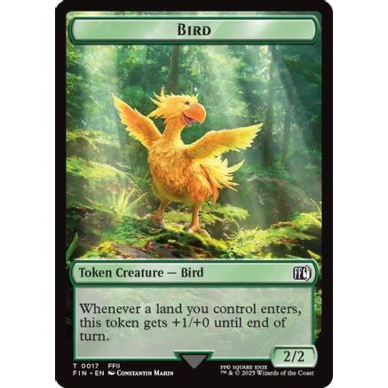 Bird (0017) // Wizard (0015) Double-Sided Token (FIN-17 // 15) - FINAL FANTASY Foil