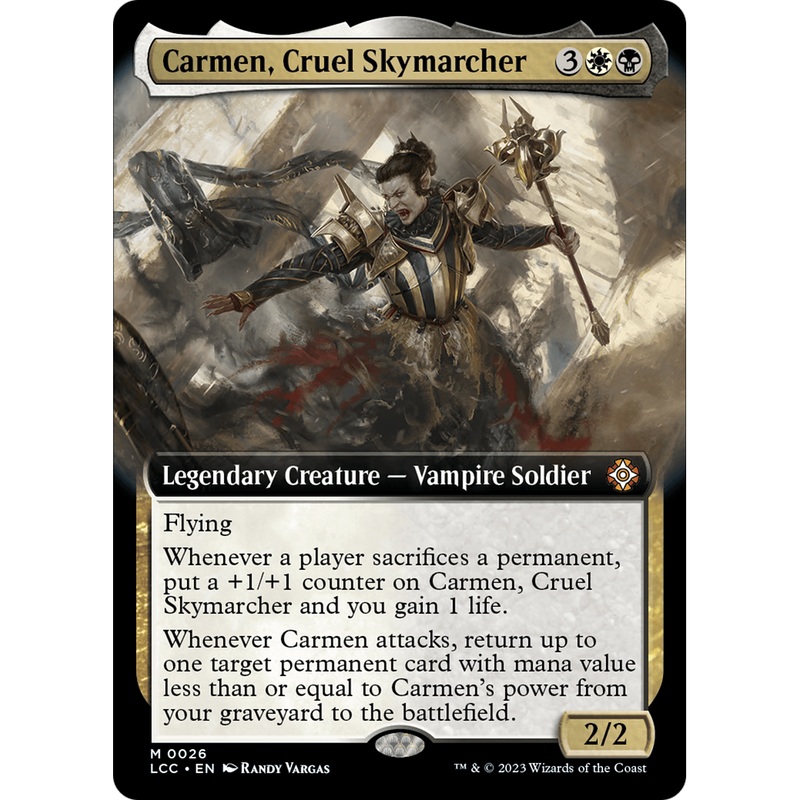 Carmen, Cruel Skymarcher (LCC-026) - The Lost Caverns of Ixalan Commander: (Extended Art)