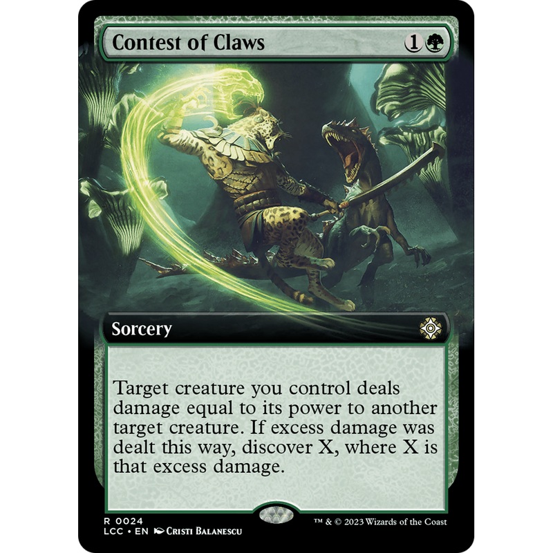Contest of Claws (LCC-024) - The Lost Caverns of Ixalan Commander: (Extended Art)