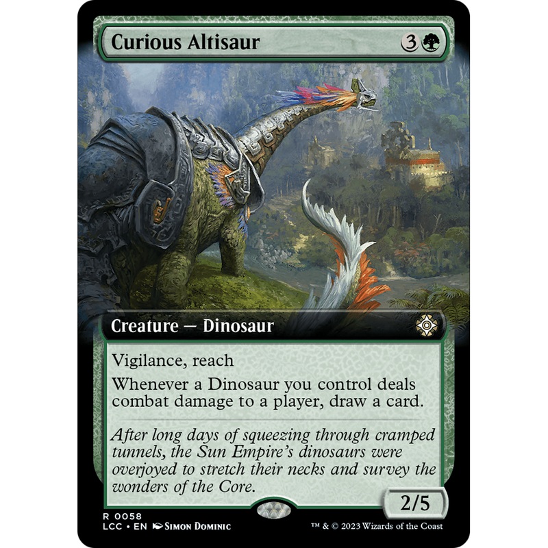 Curious Altisaur (LCC-058) - The Lost Caverns of Ixalan Commander: (Extended Art)