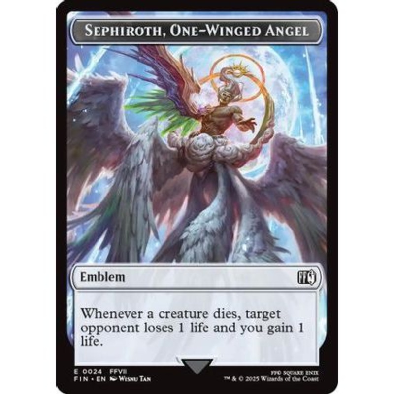 Emblem - Sephiroth, One-Winged Angel // Robot Warrior Double-Sided Token (FIN-24 // 12) - FINAL FANTASY