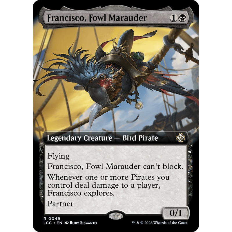 Francisco, Fowl Marauder (LCC-049) - The Lost Caverns of Ixalan Commander: (Extended Art)