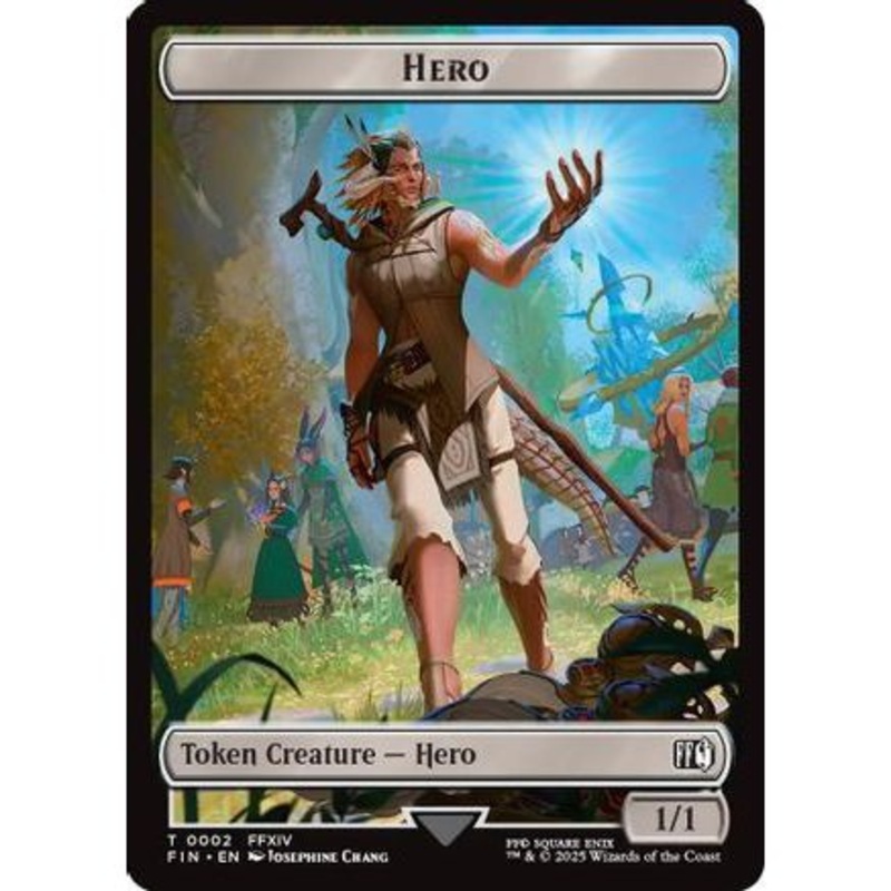Hero (0002) // Food Double-Sided Token (FIN-2 // 22) - FINAL FANTASY Foil