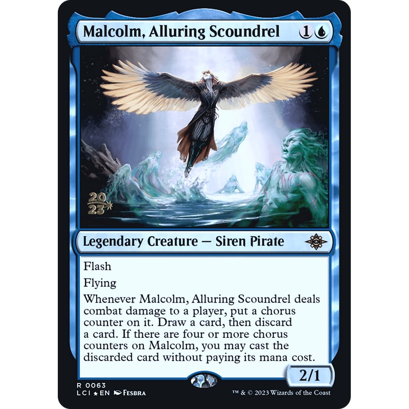 Malcolm, Alluring Scoundrel (PRE-63S) - The Lost Caverns of Ixalan Promos Foil