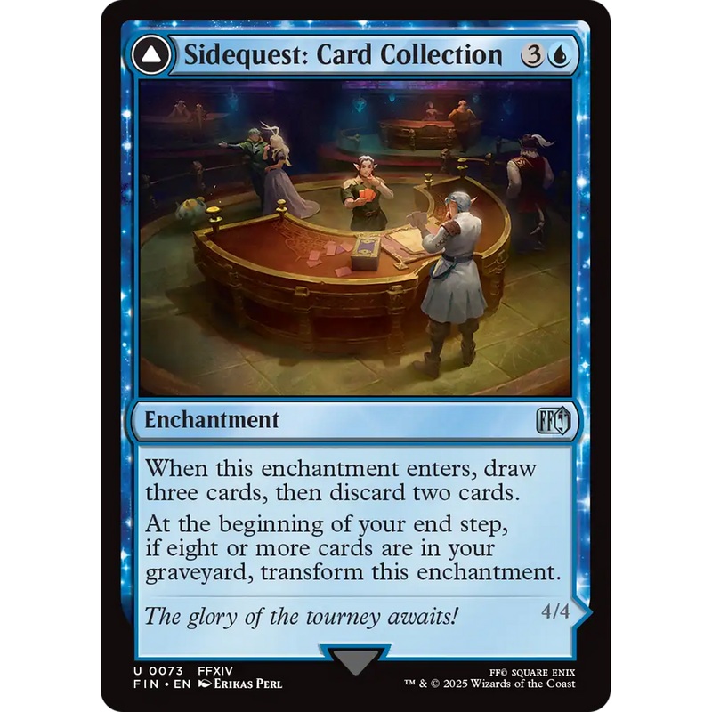 Sidequest: Card Collection // Magicked Card (FIN-073) - FINAL FANTASY: (enchantment)