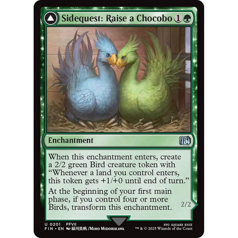 Sidequest: Raise a Chocobo // Black Chocobo (FIN-201) - FINAL FANTASY: (enchantment)
