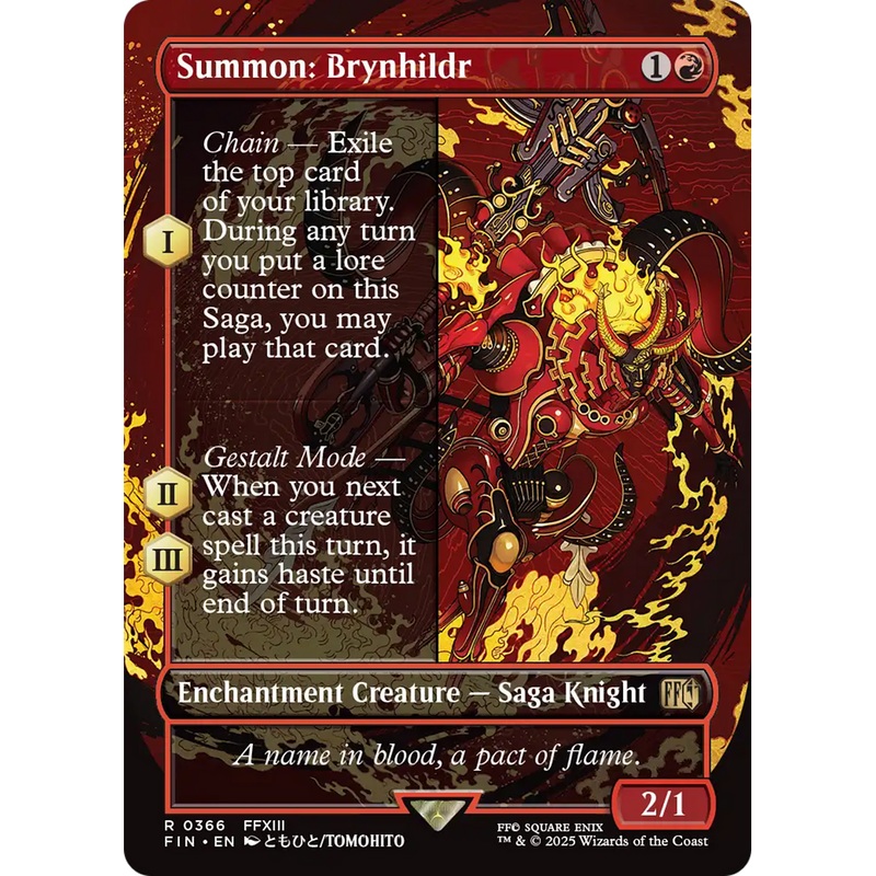 Summon: Brynhildr (FIN-366) - FINAL FANTASY: (enchantment) (Borderless) Foil