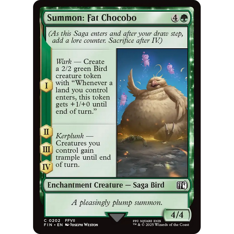 Summon: Fat Chocobo (FIN-202) - FINAL FANTASY: (enchantment)
