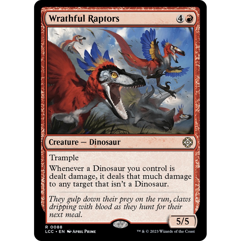 Wrathful Raptors (LCC-088) - The Lost Caverns of Ixalan Commander