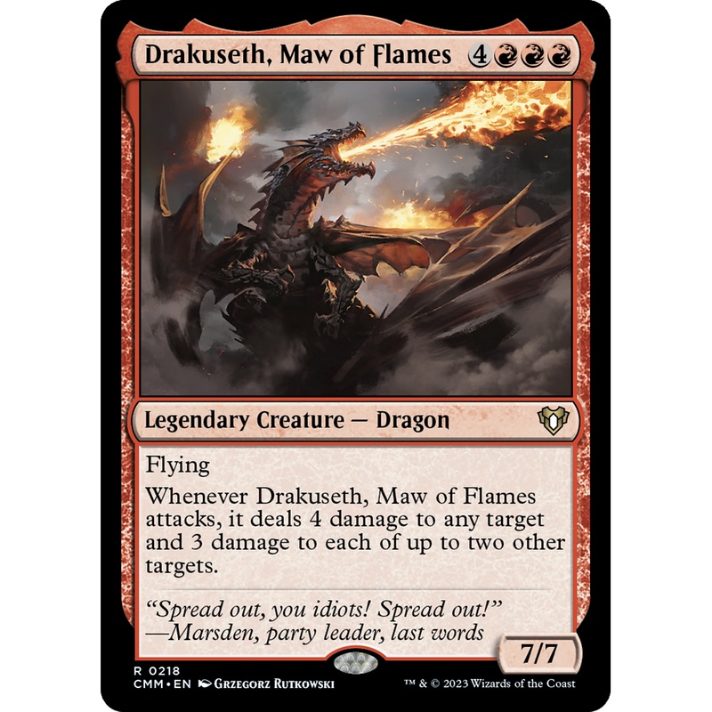 Drakuseth, Maw of Flames (CMM-218) - Commander Masters