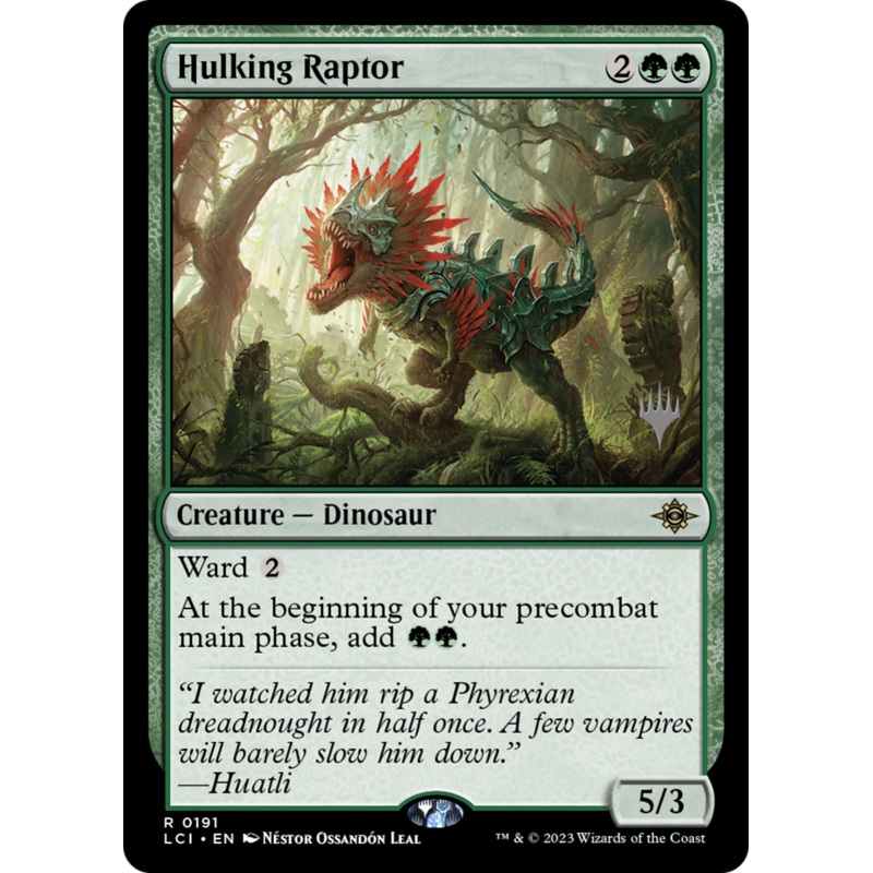 Hulking Raptor (PPLCI-191P) - The Lost Caverns of Ixalan Promos Foil
