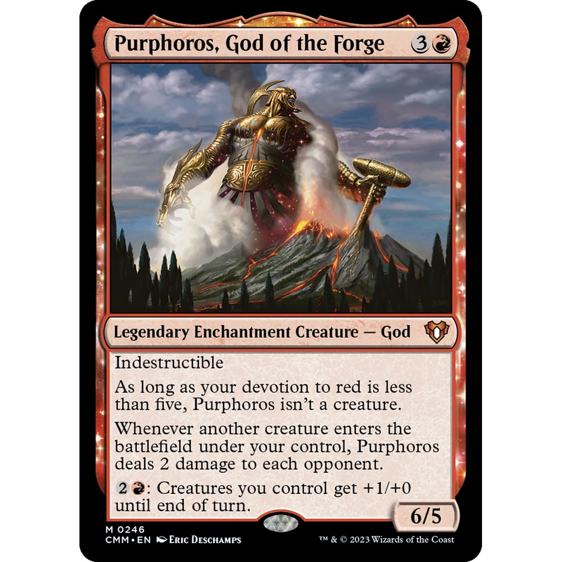 Purphoros, God of the Forge (CMM-246) - Commander Masters: (enchantment)