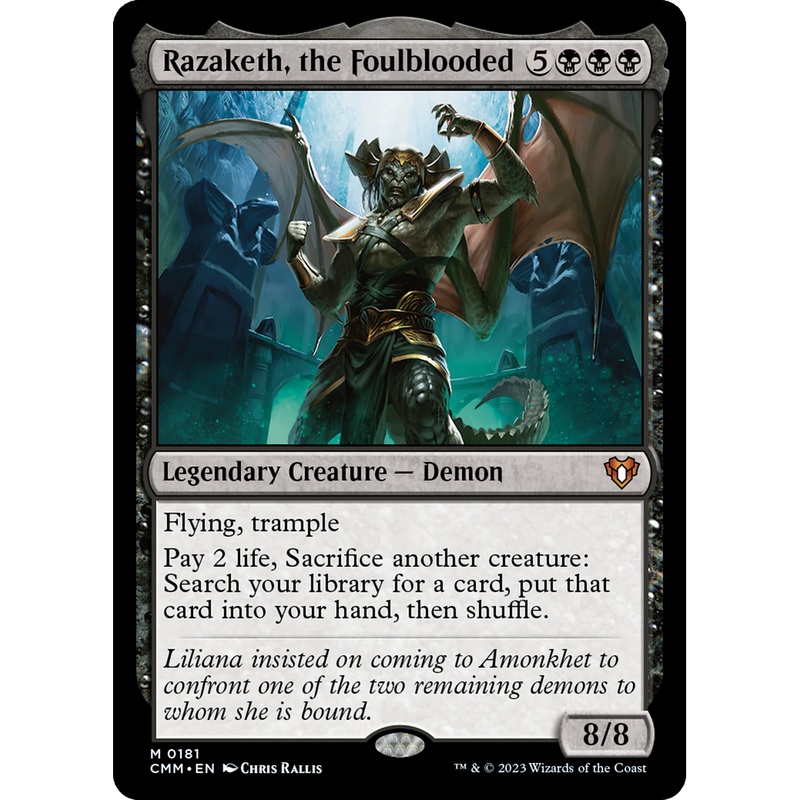 Razaketh, the Foulblooded (CMM-181) - Commander Masters