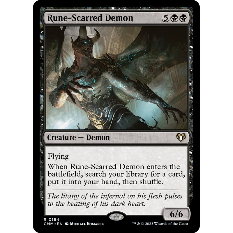 Rune-Scarred Demon (CMM-184) - Commander Masters