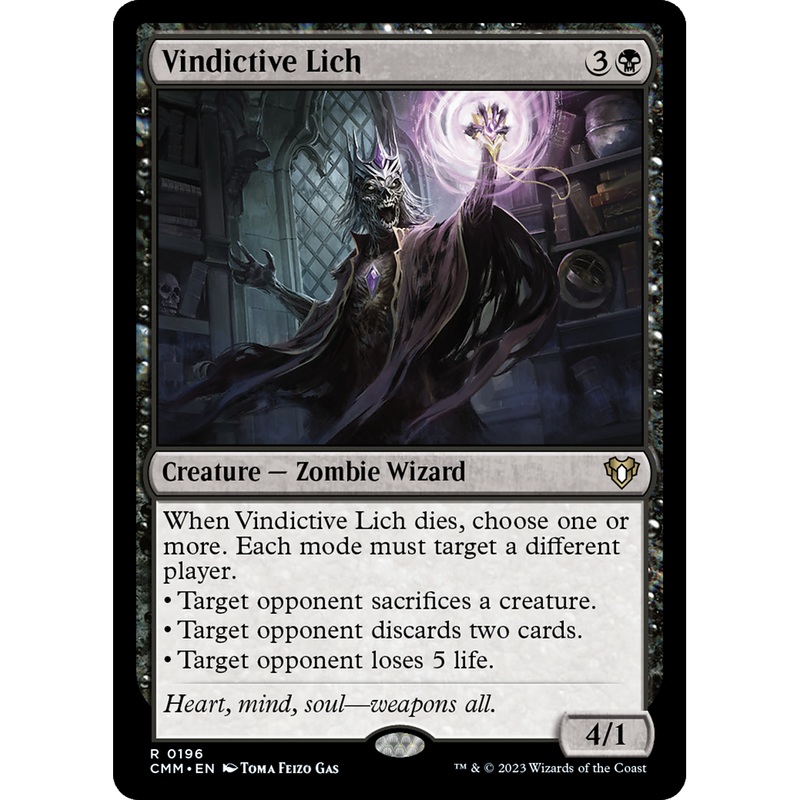 Vindictive Lich (CMM-196) - Commander Masters Foil