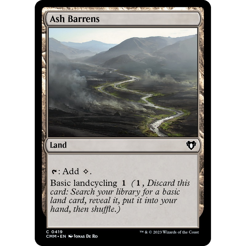 Ash Barrens (CMM-419) - Commander Masters Foil