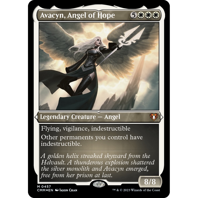 Avacyn, Angel of Hope (CMM-457) - Commander Masters Etched Foil