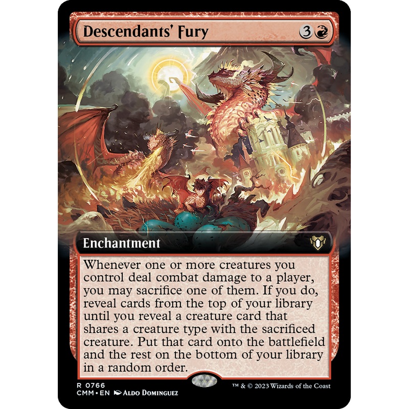 Descendants' Fury (CMM-766) - Commander Masters: (Extended Art) Foil