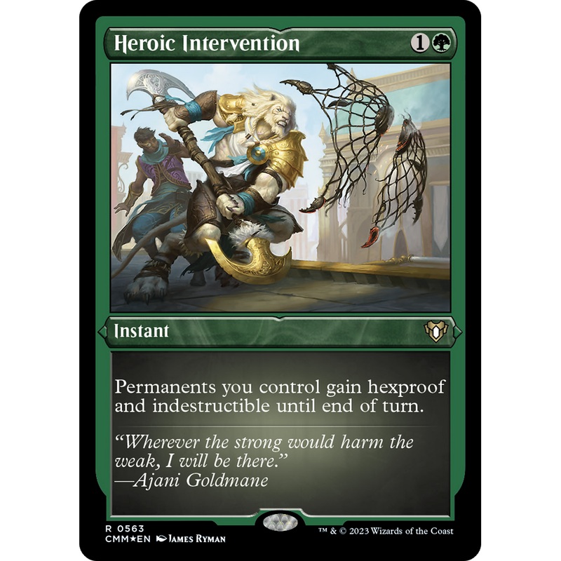 Heroic Intervention (CMM-563) - Commander Masters Etched Foil