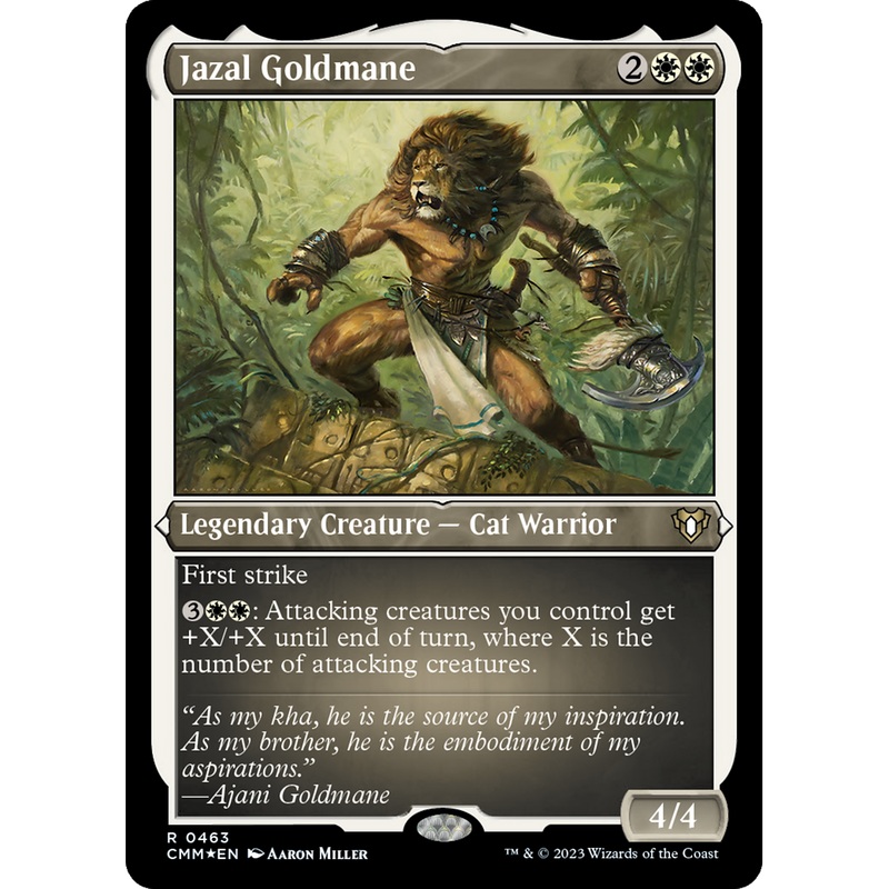 Jazal Goldmane (CMM-463) - Commander Masters Etched Foil