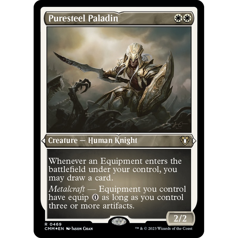 Puresteel Paladin (CMM-469) - Commander Masters Etched Foil