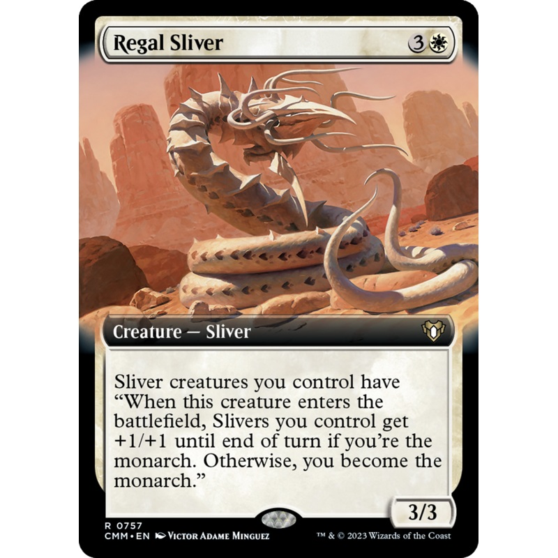Regal Sliver (CMM-757) - Commander Masters: (Extended Art)